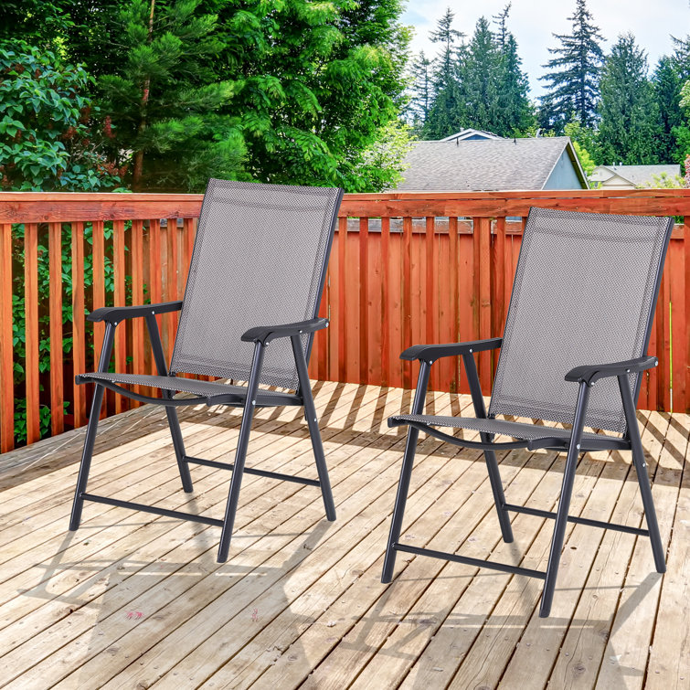 Outsunny Folding Patio Dining Chair & Reviews Wayfair